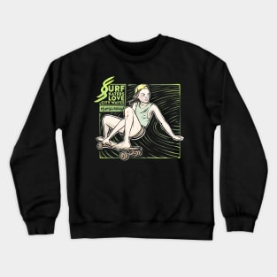 Surfskaters love city waves Crewneck Sweatshirt